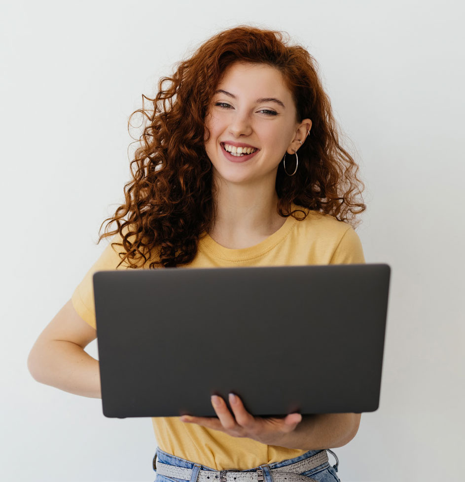 Person with a laptop Person with a laptop